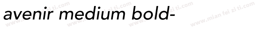avenir medium bold字体转换